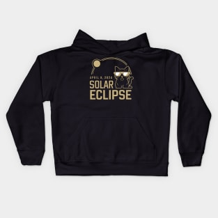 Solar Eclipse -  Cute Cat Kids Hoodie